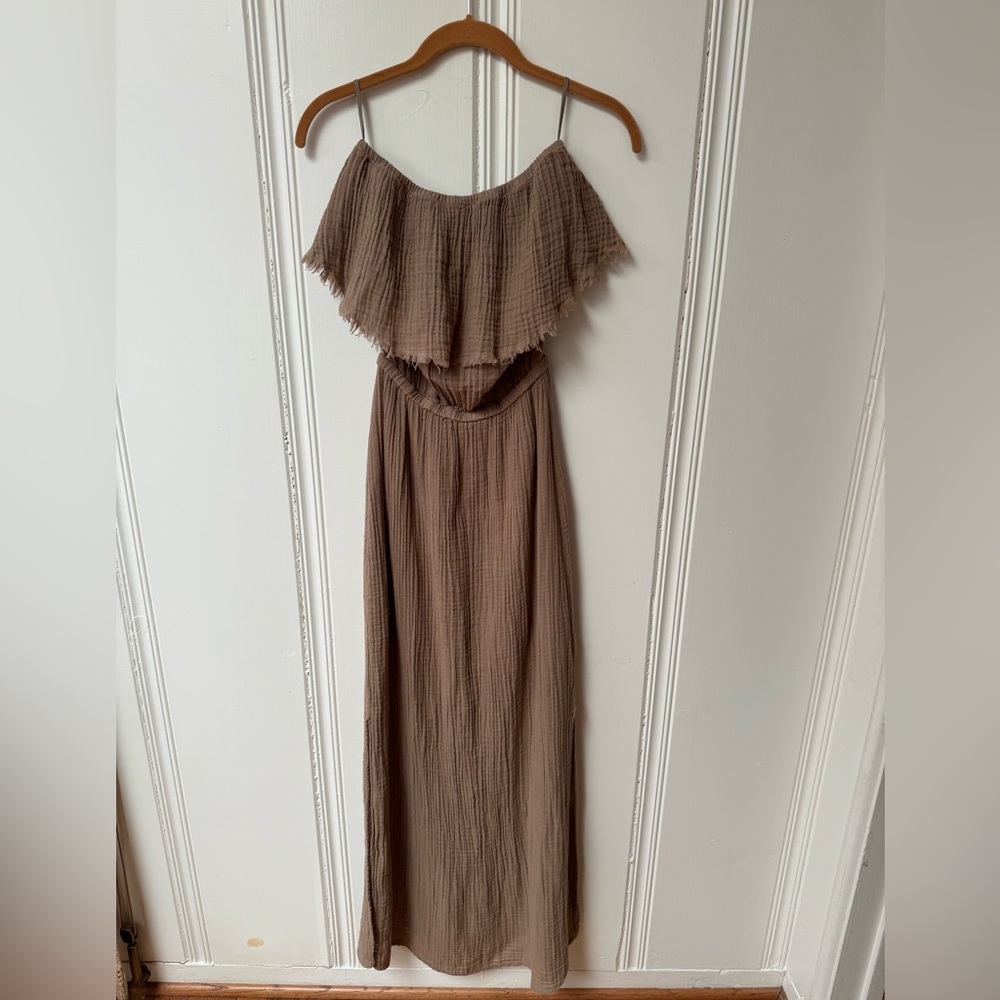 Ladies Michael Stars Natural Tara Tube Maxi Dress